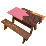 Strawberry Ice Cream Melted Print Picnic Table Cover