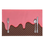 Strawberry Ice Cream Melted Print Placemat