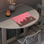 Strawberry Ice Cream Melted Print Placemat