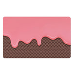 Strawberry Ice Cream Melted Print Polyester Doormat