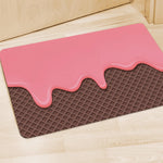 Strawberry Ice Cream Melted Print Polyester Doormat