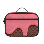 Strawberry Ice Cream Melted Print Portable Lunch Bag