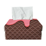 Strawberry Ice Cream Melted Print Rectangle Tissue Box Cover