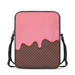 Strawberry Ice Cream Melted Print Rectangular Crossbody Bag