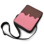 Strawberry Ice Cream Melted Print Rectangular Crossbody Bag