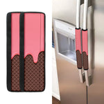 Strawberry Ice Cream Melted Print Refrigerator Handle Covers