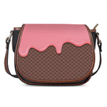 Strawberry Ice Cream Melted Print Saddle Bag