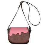 Strawberry Ice Cream Melted Print Saddle Bag