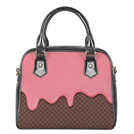 Strawberry Ice Cream Melted Print Shoulder Handbag