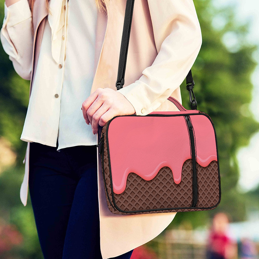 Strawberry Ice Cream Melted Print Shoulder Strap Bible Bag