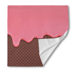 Strawberry Ice Cream Melted Print Silk Bandana