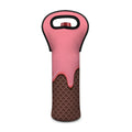 Strawberry Ice Cream Melted Print Single Neoprene Wine Tote