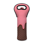 Strawberry Ice Cream Melted Print Single Neoprene Wine Tote