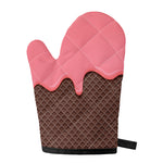 Strawberry Ice Cream Melted Print Single Oven Mitt