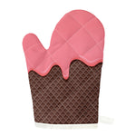 Strawberry Ice Cream Melted Print Single Oven Mitt