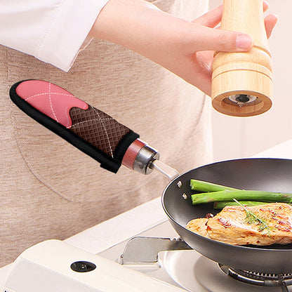 Strawberry Ice Cream Melted Print Skillet Handle Cover