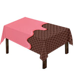 Strawberry Ice Cream Melted Print Tablecloth
