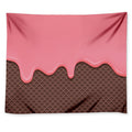 Strawberry Ice Cream Melted Print Tapestry
