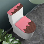 Strawberry Ice Cream Melted Print Toilet Lid And Tank Cover Set