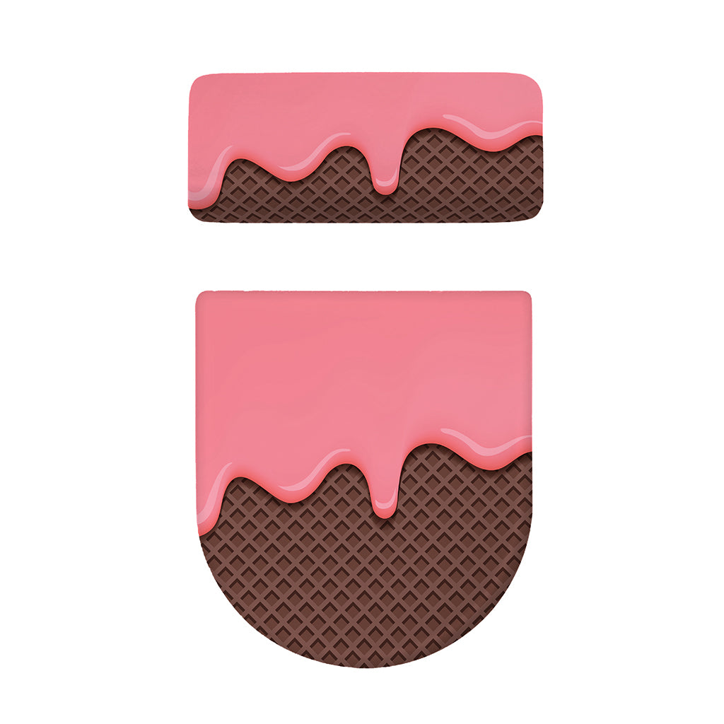 Strawberry Ice Cream Melted Print Toilet Lid And Tank Cover Set