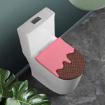 Strawberry Ice Cream Melted Print Toilet Lid Cover
