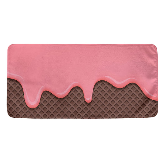 Strawberry Ice Cream Melted Print Towel