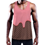 Strawberry Ice Cream Melted Print Training Tank Top