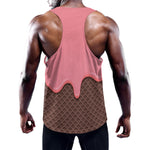 Strawberry Ice Cream Melted Print Training Tank Top