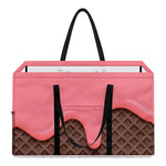 Strawberry Ice Cream Melted Print Utility Tote Bag