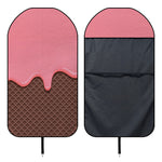 Strawberry Ice Cream Melted Print Waterproof Car Seat Cover