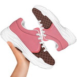 Strawberry Ice Cream Melted Print White Chunky Shoes
