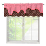 Strawberry Ice Cream Melted Print Window Valance