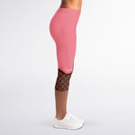 Strawberry Ice Cream Melted Print Women's Capri Leggings