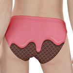 Strawberry Ice Cream Melted Print Women's Panties