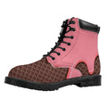 Strawberry Ice Cream Melted Print Padded Collar Lace Up Boots