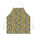 Stripe Sunflower Pattern Print Adjustable Apron
