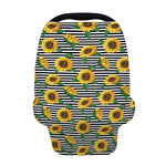 Stripe Sunflower Pattern Print Baby Seat Cover