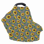 Stripe Sunflower Pattern Print Baby Seat Cover