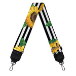 Stripe Sunflower Pattern Print Bag Strap