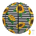 Stripe Sunflower Pattern Print Basketball
