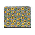 Stripe Sunflower Pattern Print Bifold Wallet