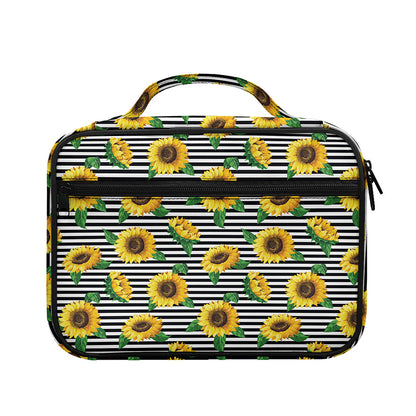 Stripe Sunflower Pattern Print Briefcase Bible Bag