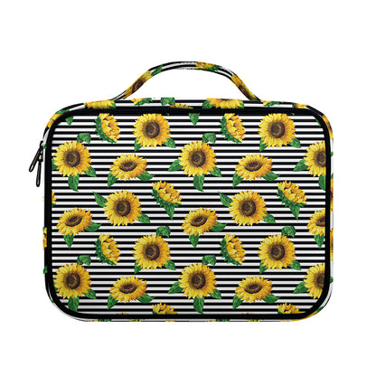 Stripe Sunflower Pattern Print Briefcase Bible Bag