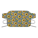 Stripe Sunflower Pattern Print Car Windshield Snow Cover
