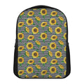 Stripe Sunflower Pattern Print Casual Backpack