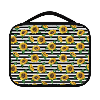 Stripe Sunflower Pattern Print Classic Bible Case