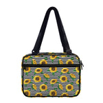 Stripe Sunflower Pattern Print Double Strap Bible Bag