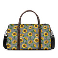 Stripe Sunflower Pattern Print Duffel Bag