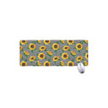 Stripe Sunflower Pattern Print Extended Mouse Pad