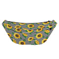 Stripe Sunflower Pattern Print Fanny Pack